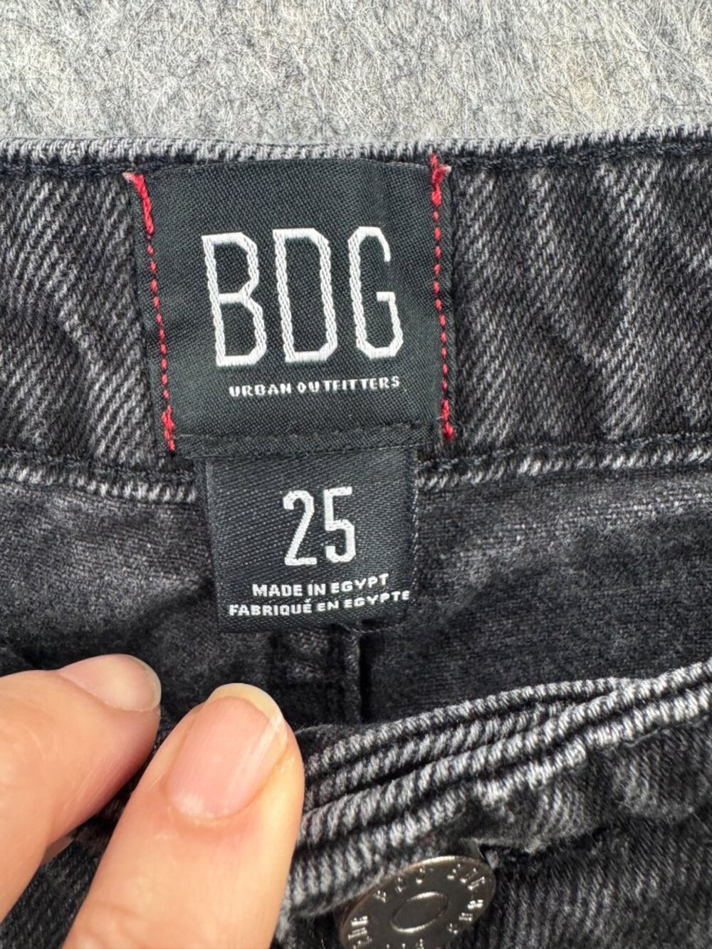 BDG Womens Black Jeans Crop Flare Sz 25 Wilco Distressed - Picture 4 of 13